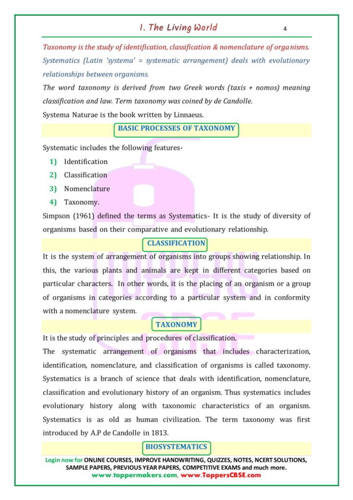 CBSE Class 11 Biology Notes Download* In PDF | Toppers CBSE | Online ...