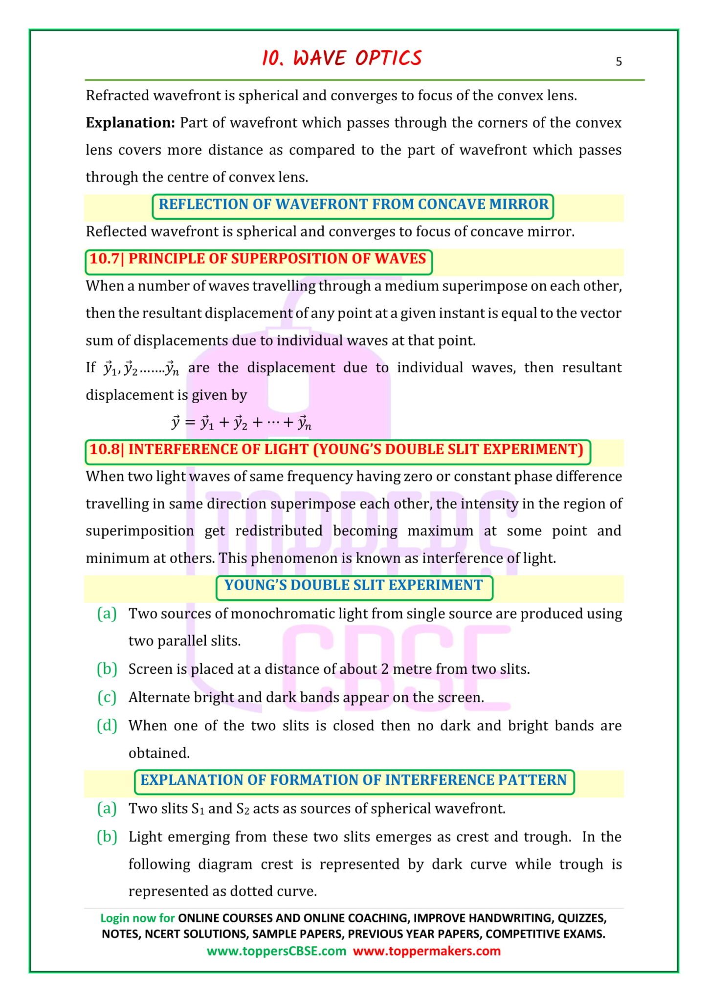 Cbse Class 12 Physics Notes Of Chapter 10 Toppers Cbse Online Coachingncert Solutionsnotes 7941