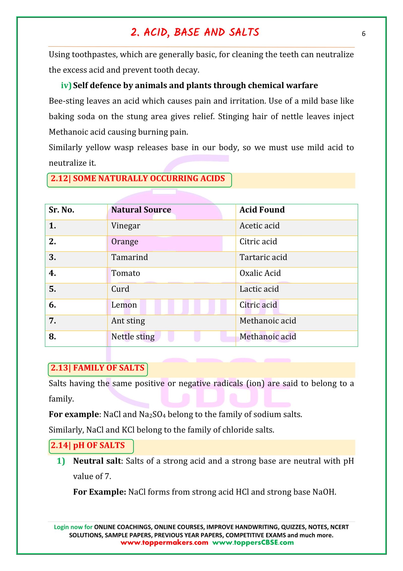 CBSE Class 10 Science Notes Chapter 2 Download in Pdf | Toppers CBSE ...
