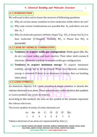 Class 11 Chemistry Notes Chapter 4 Chemical Bonding And Molecular ...