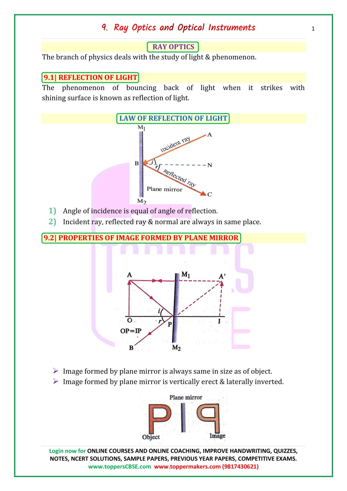 CBSE Class 12 Physics Notes Of Chapter 9 | Toppers CBSE | Online ...