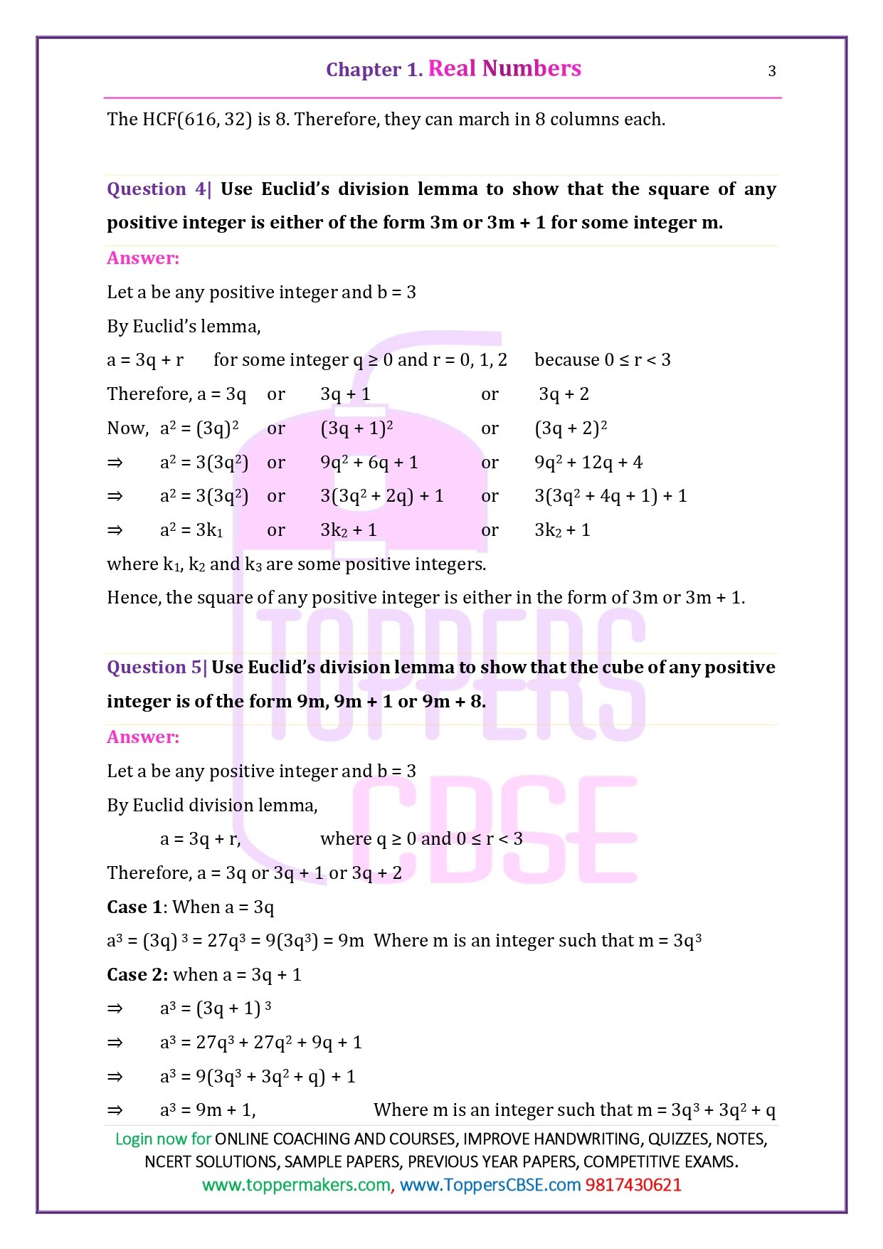 NCERT Solutions class 10 math